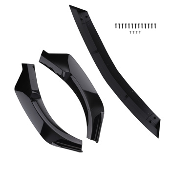 Front Bumper Accent fit for Mercedes E-Class Sport Package 2017-2019 Gloss Black