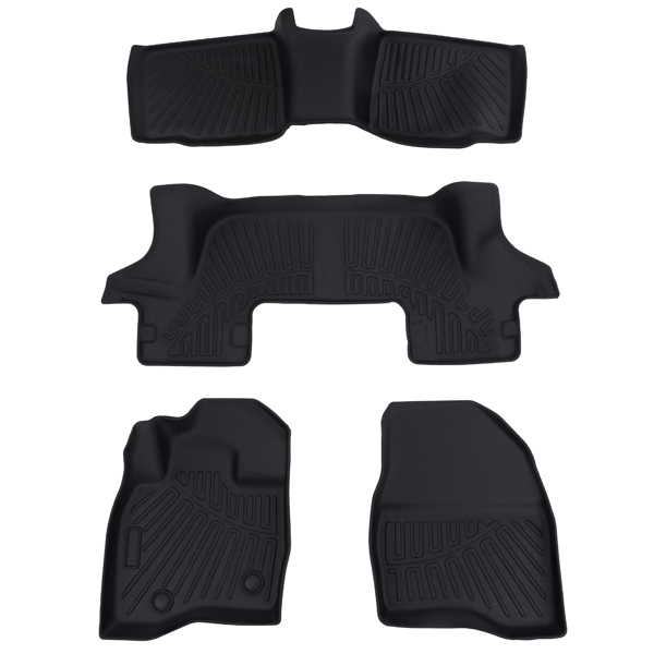 Front Floor Mats And Rear Floor Mat fit for Ford Explorer 2017-2019 1st + 2nd row-1
