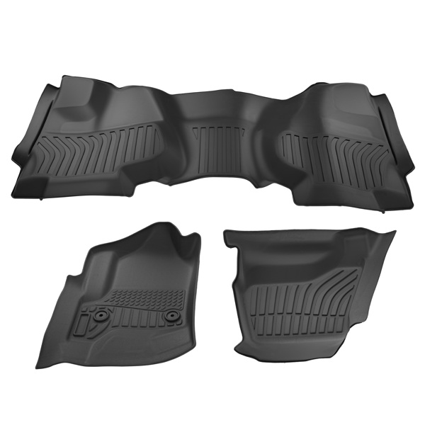 All Weather Floor Mats fit for Chevrolet Silverado Double Cab 2014-2019 TPE Car Mat-6