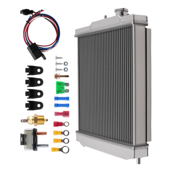 Aluminum Cooling Radiator fit for Honda Del Sol 1993-1997 MT+Fan Shroud Kit