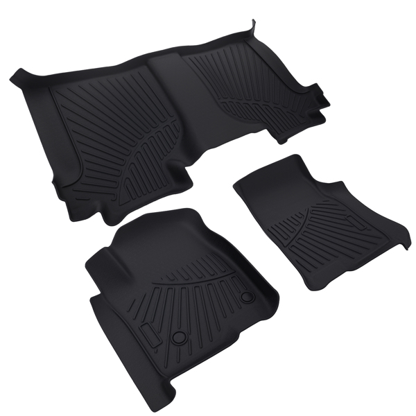 3x Floor Mats Liners Kit fit for Chevy Silverado 1500 Crew Cab 2019-2025 TPE New-5