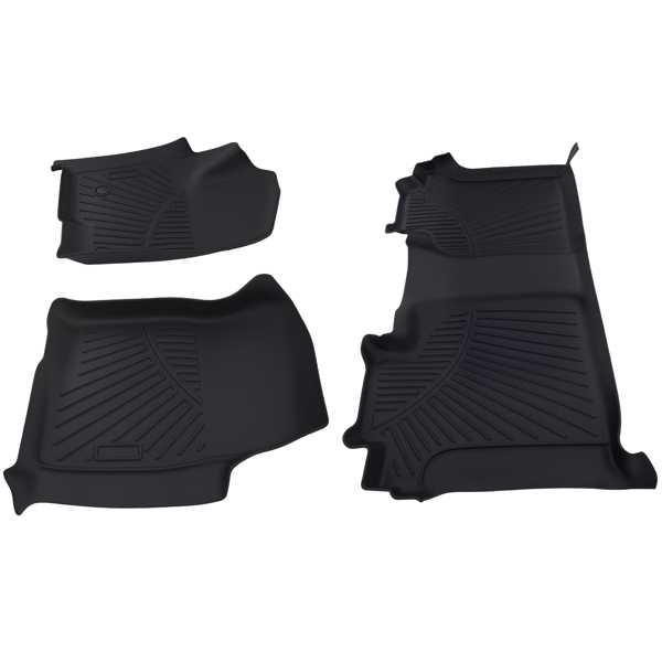 3x Floor Mats Liners Kit fit for Chevy Silverado 1500 Crew Cab 2019-2025 TPE New-4