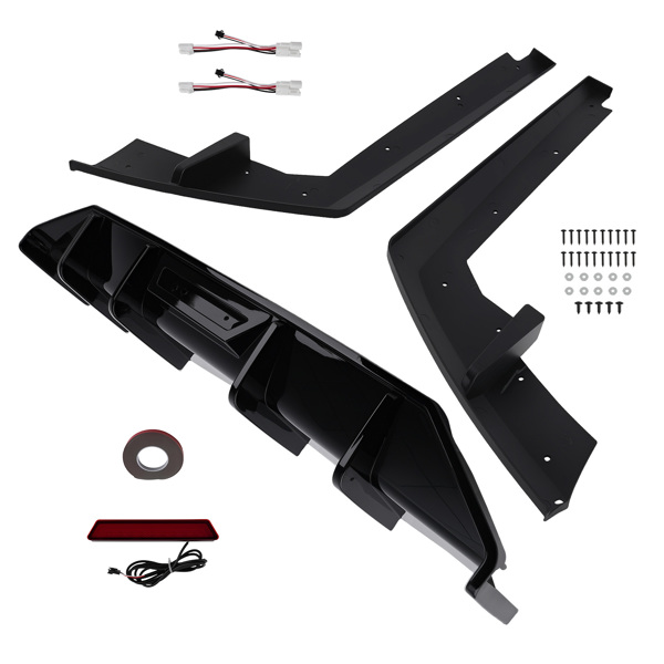Black PP Sport Kit fit for Hyundai Elantra 2021-2023 Rear Extension Diffuser Lip New-6