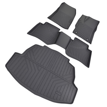 All Weather Carpet Floor Mats Set fit for Toyota Corolla Sedan 2020-2025 Black TPE