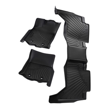 Front Floor Mats + Rear Floor Mat fit for Toyota Tacoma Double Cab 2016-2017 TPE