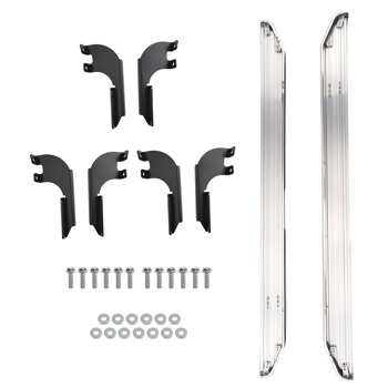 Black Running Board Side Step Bar fit for Honda Pilot 16-2022 Aluminum Step Rails