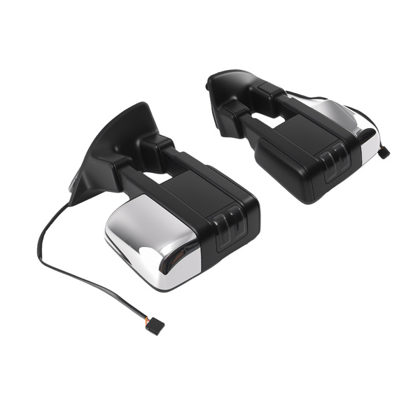 Pair Power Signal Arrow Light Heated Chrome Tow Mirrors fit for 99-07 Ford F250 450-3