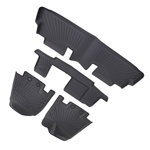 All Weather Black Floor Mats Liner fit for Nissan Pathfinder 2022-2025 TPE 8 Seats-6