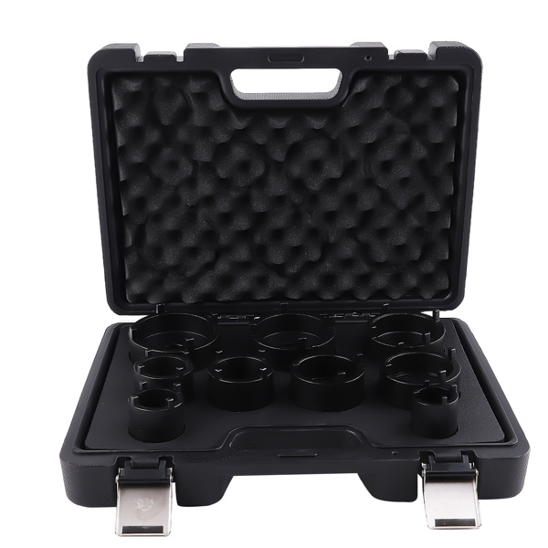 9X 1/2" 3/4"  KM4-KM12 DRIVE GROOVED LOCK NUTS SOCKET SET & EXTERNAL TEETH-5