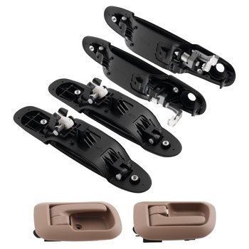 Door Handle Set fit for Toyota Sienna 1998-2003 69210-08010-C0 80850 Black Brown