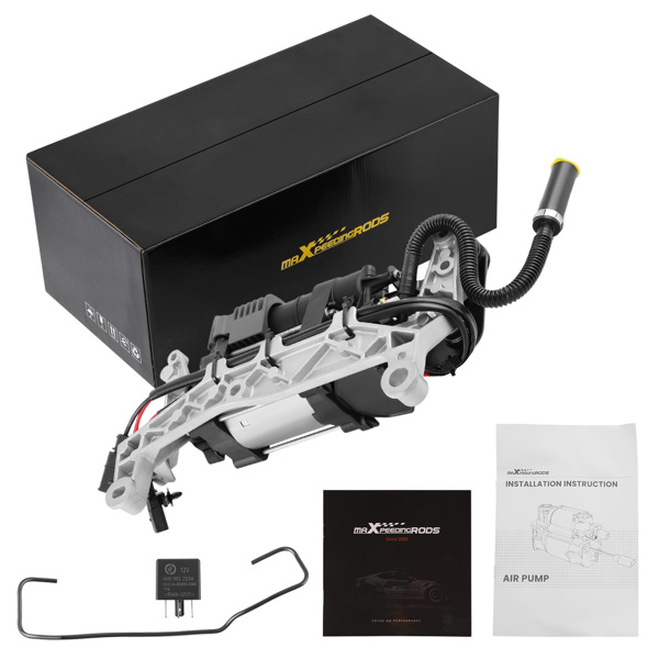 Air Suspension Compressor w/ Relay Bracket fit for VW Touareg 7P5 7P6 2011-2018-6