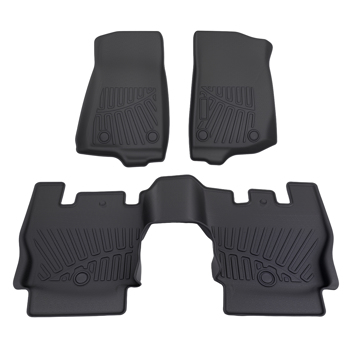 Floor Mats Liner fit for Jeep Wrangler JL 4-Door 2018-2024 TPE Black All Weather