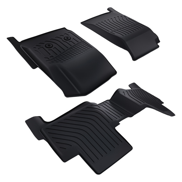 Anti-Slip Carpet Floor Mats fit for Chevy Colorado Crew Cab 2015-2022 Black TPE-6