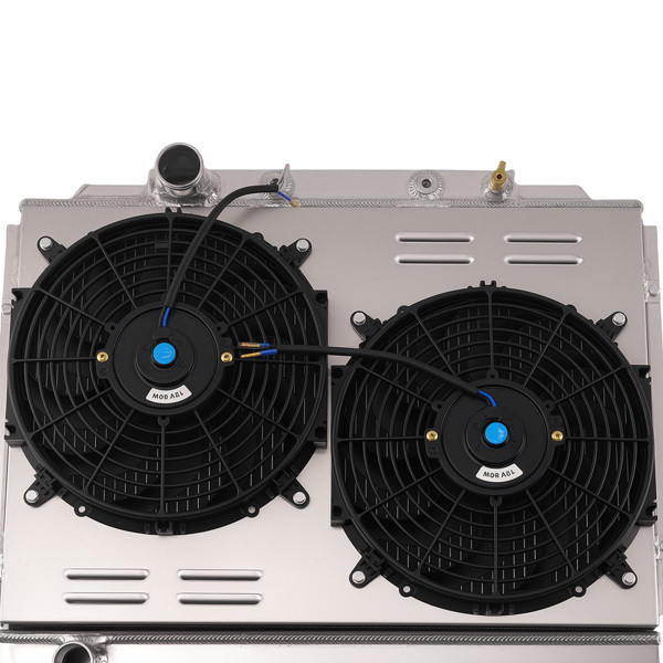 Aluminum Radiator Fan Kit fit for Ford Mustang/Mercury Cougar V8 4.7L-5.8L 1967-70-1