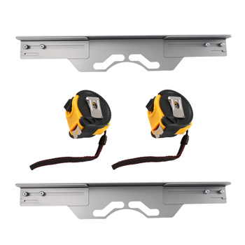 2PC Carbon Steel Wheel Toe Calibration Alignment Plates Tool w/Tape Measures