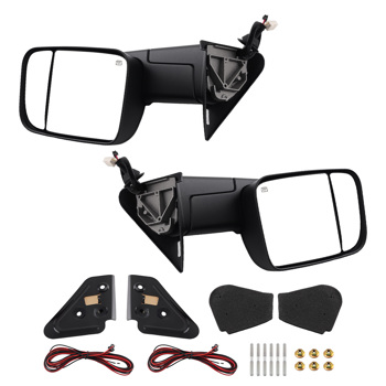Heated Power Side Mirror fit for Dodge Ram 1500 98-01 Textured 55077493AG Pair