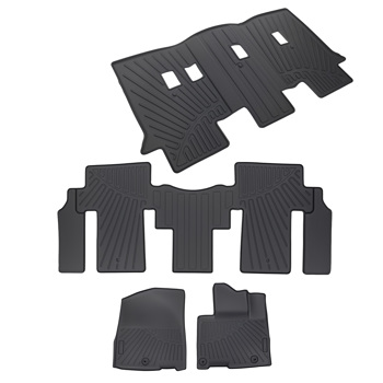 3 Row Floor Mat Kit fit for Kia Carnival MPV 2022-2024 8-Seater Models Only Black