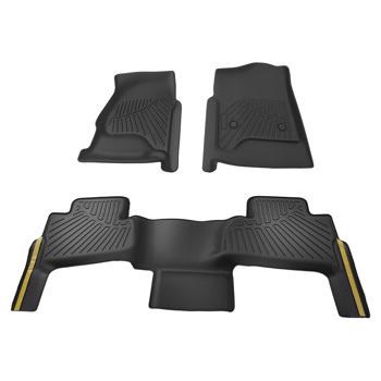 3PC Black TPE Floor Set fit for Chevrolet Tahoe GMC Yukon 15-20 All Weather Mats