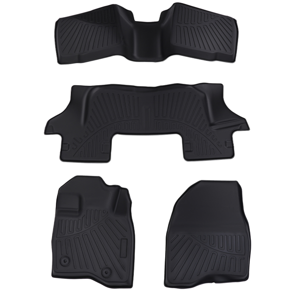 Front Floor Mats And Rear Floor Mat fit for Ford Explorer 2017-2019 1st + 2nd row-2