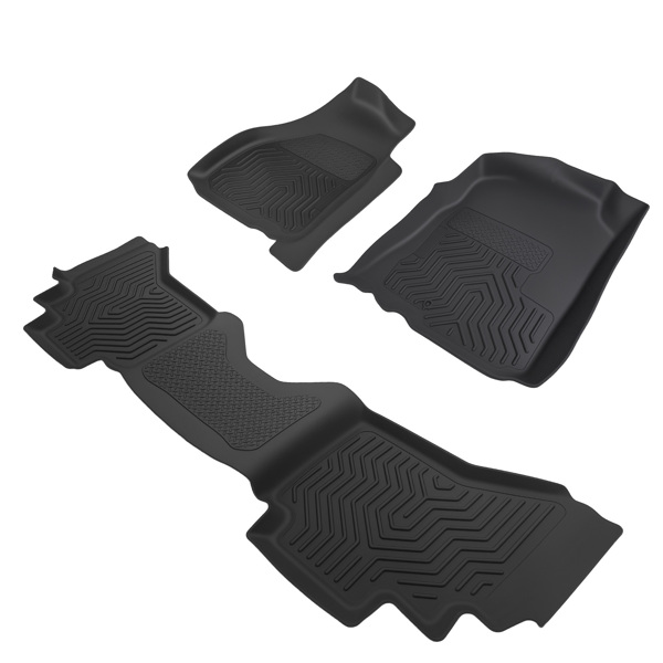 All Weather Floor Mat fit for Dodge Ram 1500/2500/3500 Quad Cab Black TPE Car Carpet-6