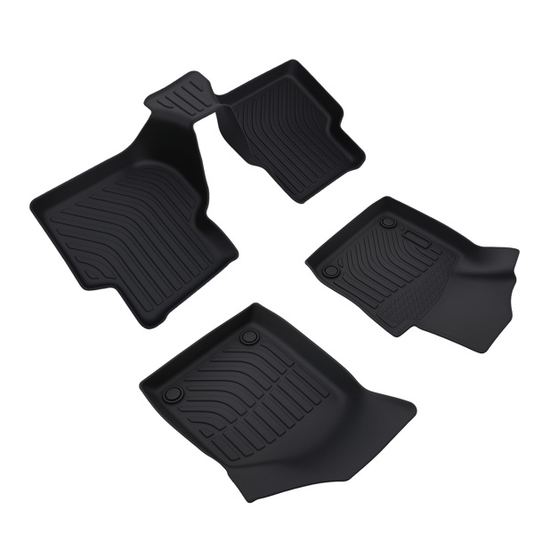 Anti-Slip Floor Mats Set fit for Volkswagen Jetta 2011-2018 Black TPE Waterproof-2
