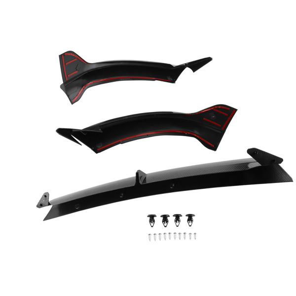 Front Bumper Lip Splitter Spoiler fit for 2020-24 Tesla Model Y Carbon Fiber Look-4
