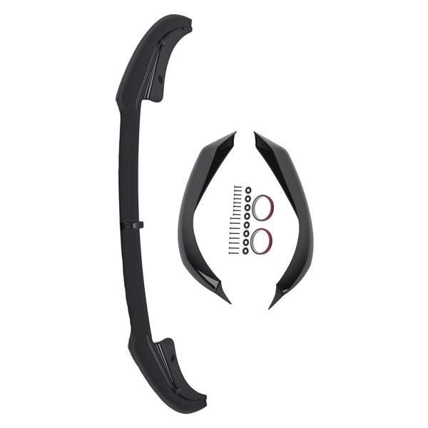 Front Bumper Add-on fit for BMW 4 Series G22 G23 M Sport 2020-2024 Black AC Style-6