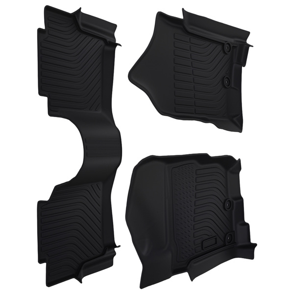 Anti-Slip TPE Floor Mats Liner fit for Nissan Titan Crew Cab 2017-2021 Black Set-6