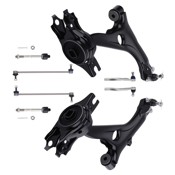 8x Front Lower Control Arms Tie Rod Sway Bar fit for 2016 2017-2019 Honda Civic 1.5L-6