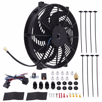 14 Inch Cooling Fan Electric Radiator 12V 90W Universal Assembly