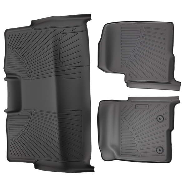 All Weather Floor Mats Front & Rear fit for Ford F-150 SuperCrew Cab 2010-2014 TPE-6