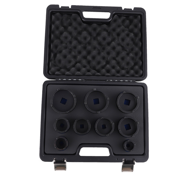 9X 1/2" 3/4"  KM4-KM12 DRIVE GROOVED LOCK NUTS SOCKET SET & EXTERNAL TEETH-2