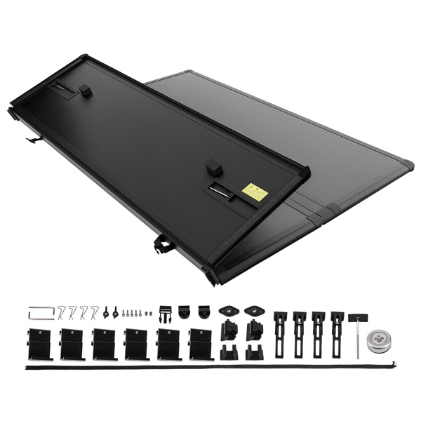 6FT/6.1FT FRP Hard Tri-Fold Tonneau Cover fit fit for Nissan Frontier 2005-26 Black-6