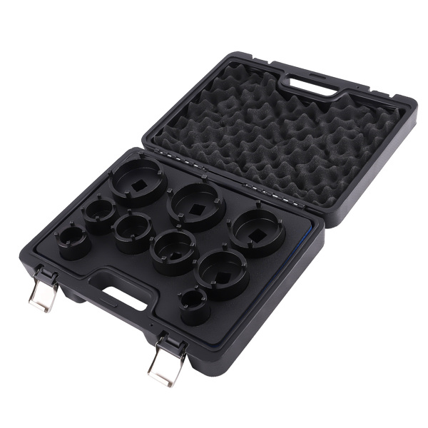 9X 1/2" 3/4"  KM4-KM12 DRIVE GROOVED LOCK NUTS SOCKET SET & EXTERNAL TEETH-3
