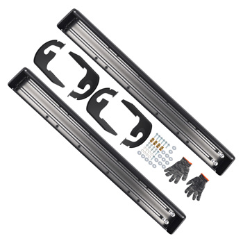 Anti-Slip Nerf Bars Running Boards fit for Ford F-150 2004-2014 W/ Mount Kit Black