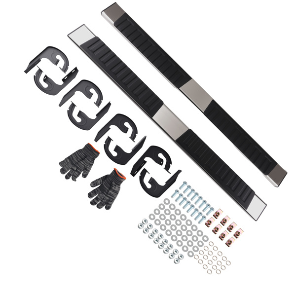 Anti-Slip Step Rails Running Boards fit for Ford F-150 Crew Cab 2009-14 Nerf Bars-6