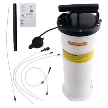 Fluid Extractor Manual Hand Oil Change Vacuum Pump 1.74Gallon/6.5L 6x