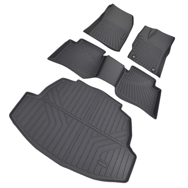 All Weather Carpet Floor Mats Set fit for Toyota Corolla Sedan 2020-2025 Black TPE-6