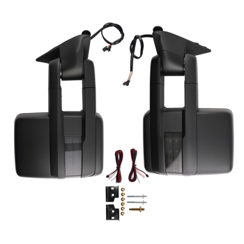 Left Right Mirror fit for GMC C1500/C3500 1988-2001 SC05097IT921TU Black Power