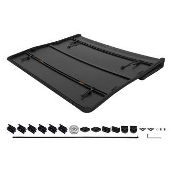 4-Fold Tonneau Cover fit for Toyota Tundra Crew Max Bed 2007-2021 5.5ft Aluminum