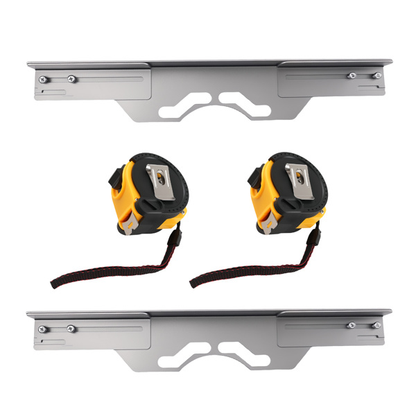 2PC Carbon Steel Wheel Toe Calibration Alignment Plates Tool w/Tape Measures-6