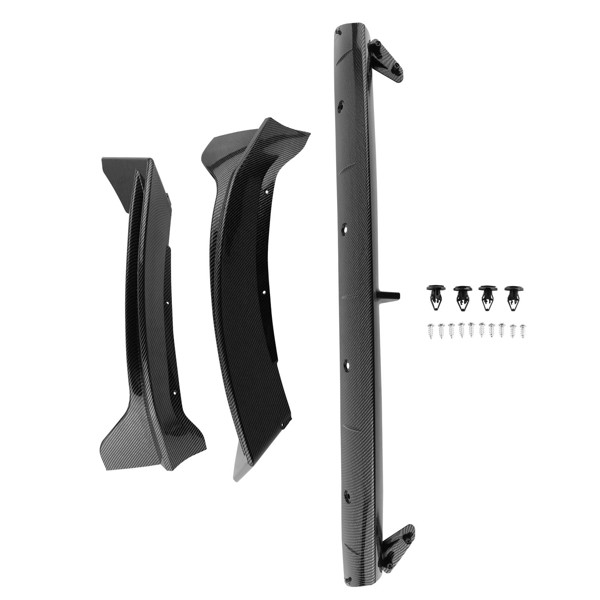 Front Bumper Lip Splitter Spoiler fit for 2020-24 Tesla Model Y Carbon Fiber Look-5
