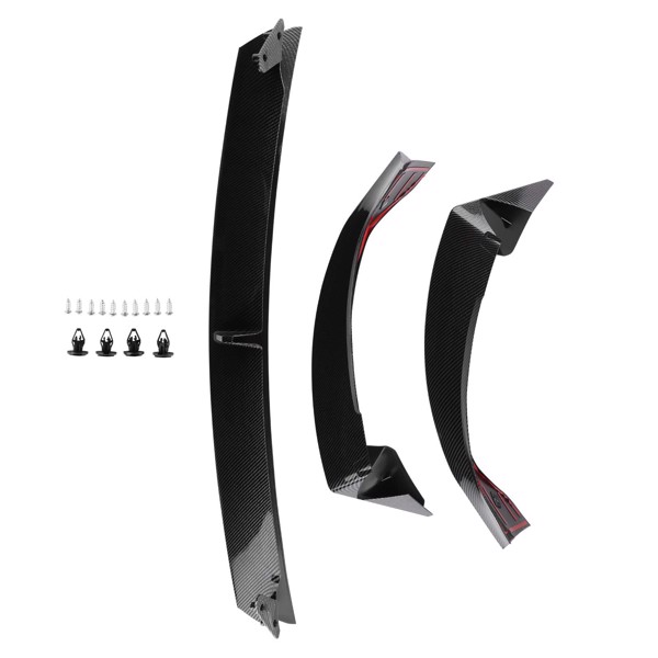 Front Bumper Lip Splitter Spoiler fit for 2020-24 Tesla Model Y Carbon Fiber Look-2