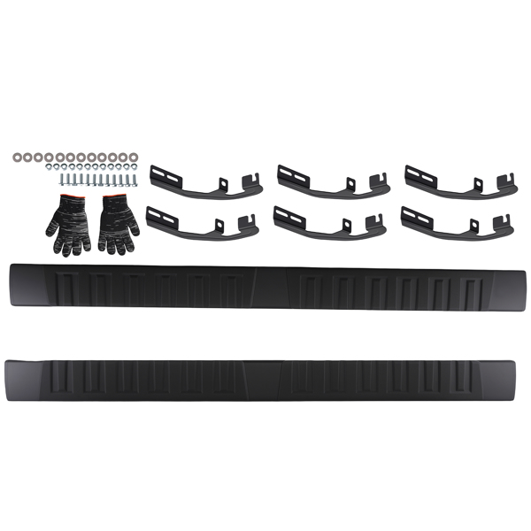 Nerf Bars Side Steps fit for Chevy Silverado GMC Sierra Crew Cab 2019-2025 Anti-Slip-6