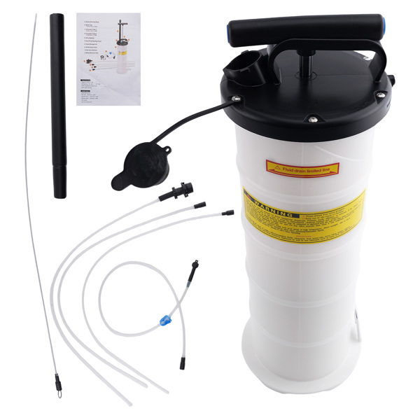 Fluid Extractor Manual Hand Oil Change Vacuum Pump 1.74Gallon/6.5L 6x-6