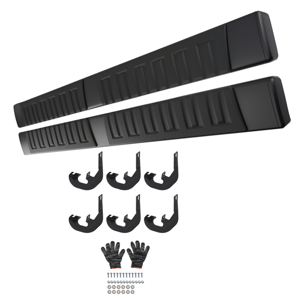 6'' Running Boards fit for GMC Sierra 1500 2019-2025 Extended Cab Pair Black-6