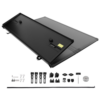 3-Fold Tonneau Hard fit for GMC Sierra 1500 Silverado 1500 5.8ft 2007-2026 Black