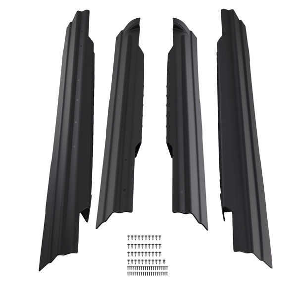 Rocker Panels Protect Cover fit for Ford F150 2009-2014 Crew Cab ABS 4PC-6