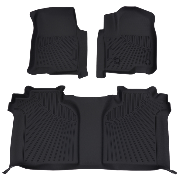 3x Floor Mats Liners Kit fit for Chevy Silverado 1500 Crew Cab 2019-2025 TPE New-1