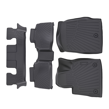6 Seat Black TPE Floor Mats fit for Ford Explorer 2020-2025 Car Carpet Waterproof